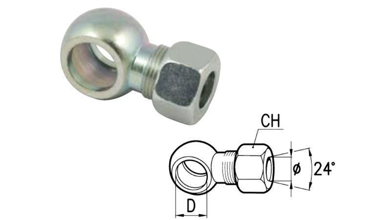 METALOWA RURA BANJO 1/2 Z NAKRĘTKĄ