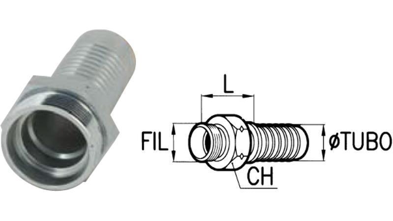 POŁĄCZENIE HYDRAULICZNE CEL 22 L Z MĘSKIM DN19-M30X2