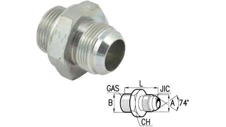 RIDUTTORE IDRAULICO 9/16'' JIC74°-1/4 GAS