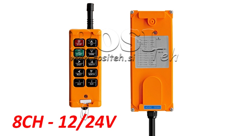RADIO VALDYTOJAS 8CH - 12/24V