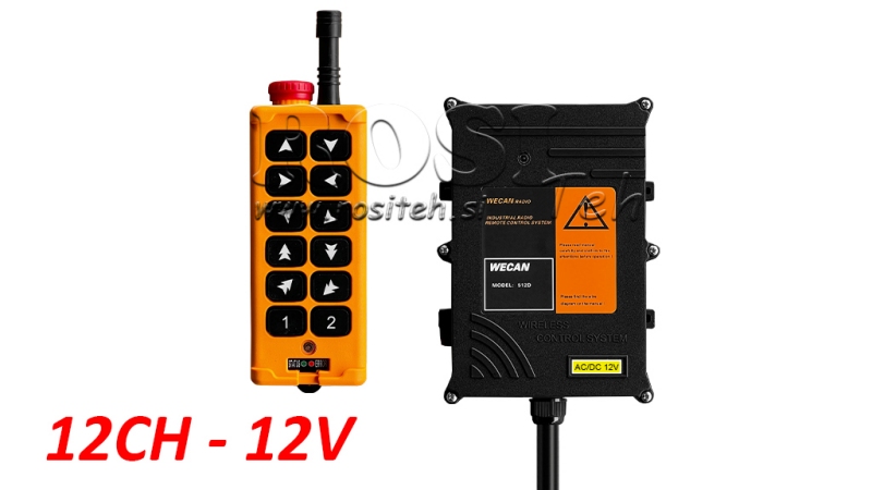 RADIO VALDYMO PULTAS 12CH - 12V