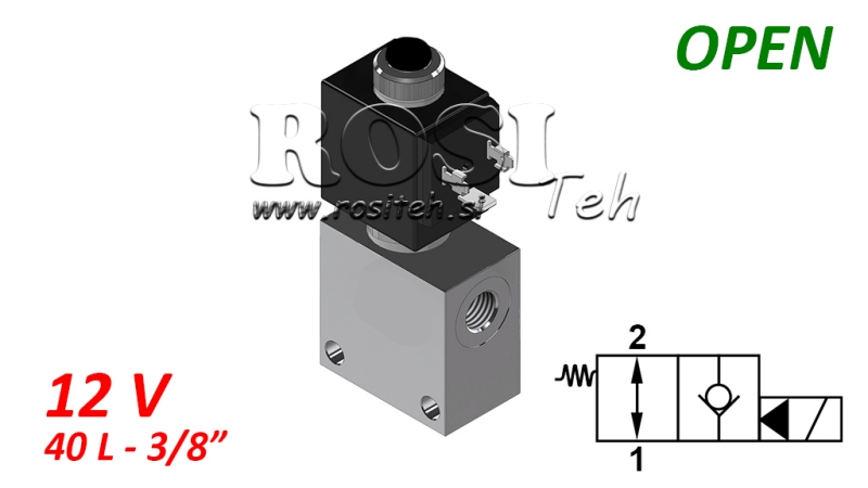 2-VEG VALVE 3/8 (NO) 12V - 40LIT