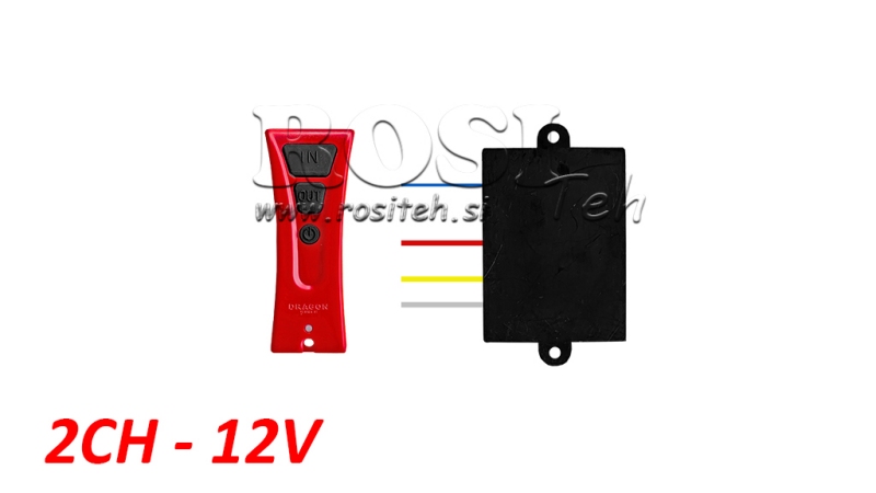 BEVIELIS NUOTOLINIS VALDYMAS 2CH - 12V