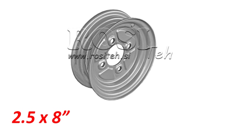 RIM 2.50X8 (PENTRU ANVELOPA 4.00-8)