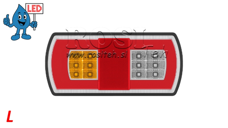 LED GALINIS ŠVIESOS ŽIBINTAS KOMBINUOTAS 12/24V KAIRĖ