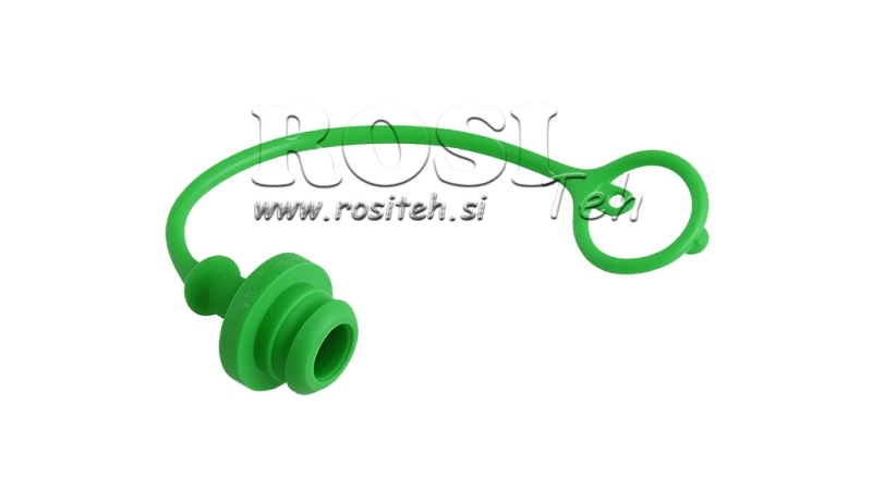 COUVERTURE EN CAOUTCHOUC PROTECTRICE VERTE - RACCORDS RAPIDES FEMELLE