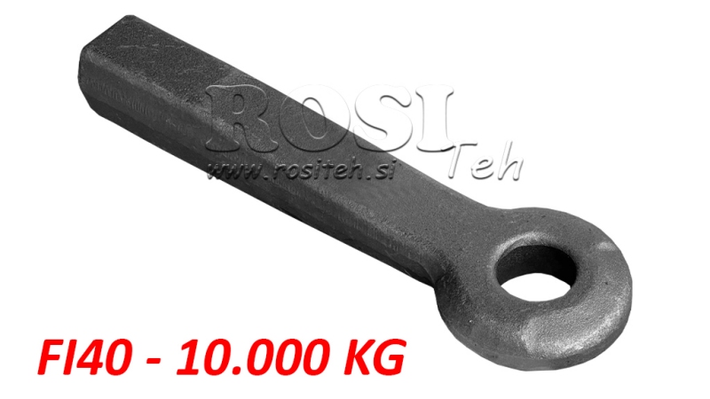 GANCHO DE REBOQUE FIXO FI40 55x65 L380 - 10.000/1.500KG