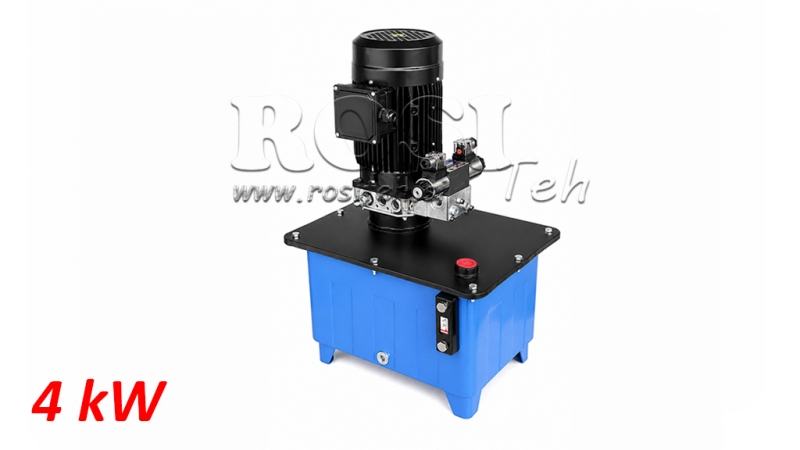 MINI CENTRALE HYDRAULIQUE 380V AC (4 kW) - 8 cc - 12 lit/min - réservoir 25 lit