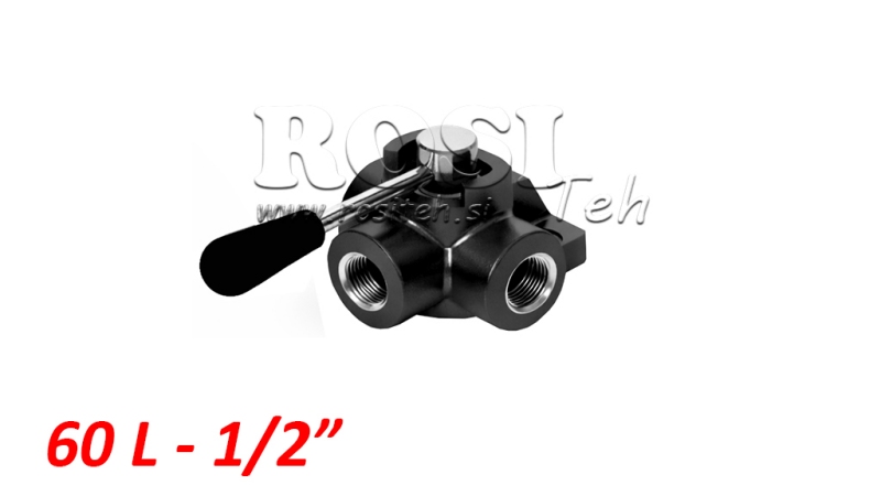 RUČNÝ 3 CESTNÝ VENTIL DF 1/2 - 60lit