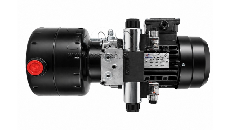 MINI HIDRAVLIČNI AGREGAT 380V AC (0,75 kW) - 3,7 cc - 5,2 lit/min - tank 4 lit