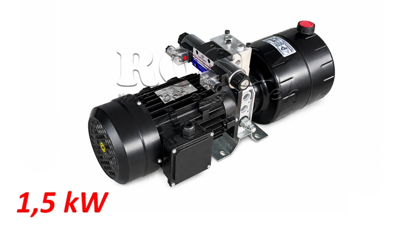 MINI HIDRAVLIČNI AGREGAT 380V AC (1,5 kW) - 5,8 cc - 8,2 lit/min - tank 6 lit