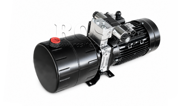 MINI HIDRAULINIS JĖGOS BLOKAS 230V AC (1.5 kW) - 5.8 cc - 8.2 lit/min - bakas 6 lit