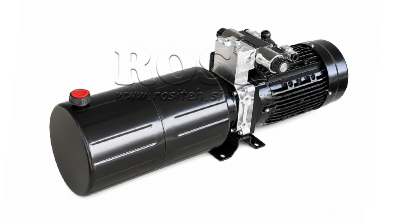 MINI HIDRAULINIS JĖGOS BLOKAS 230V AC (2.2 kW) - 8.0 cc - 11.2 lit/min - bakas 12 lit