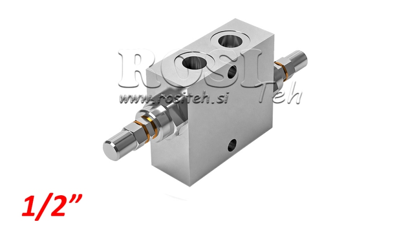 ХИДРАВЛИЧЕН РЕГУЛАТОР НА НАЛЯГАНЕ ДВОЕН VAU 1/2 10-180 BAR