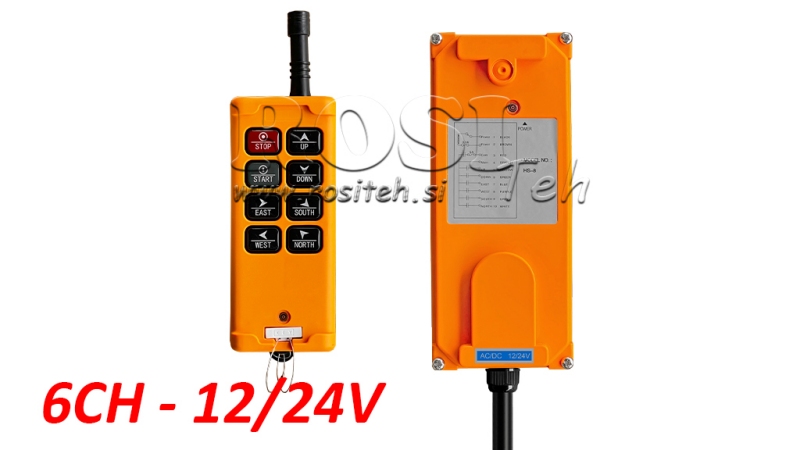 RADIO VALDYMO PULTAS 6CH - 12/24V