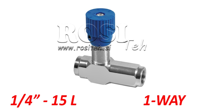 FLOW REGULATOR VRFU - SILENCER NON-RETURN VALVE 1/4 ONE-WAY - 15LIT