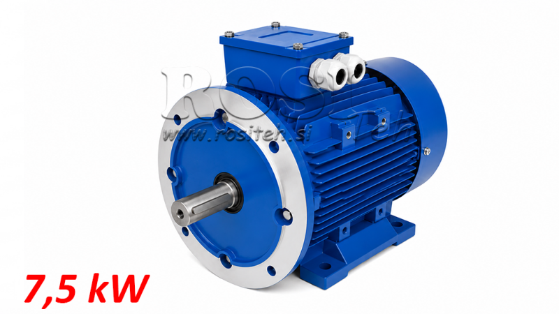 7.5KW-ELEKTRISK MOTOR MS132M-4_1450RPM 3FAS FÖTTER+FLANGE-B3B5