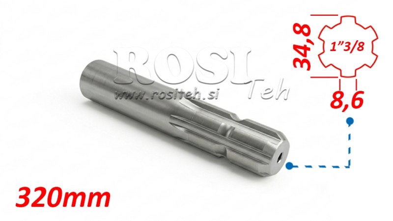 P.T.O. ADAPTER 13/8 L=320