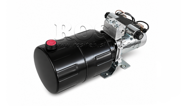 МИНИ ХИДРАВЛИЧЕН POWER-PACK 12V DC - 1.6kW = 2.1cc - 8 литра - двупосочна единица (метал)