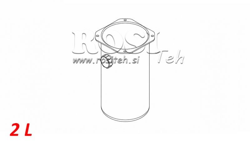 TANQUE DE METAL ROLL PP 2 LITROS