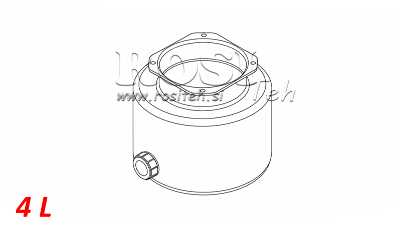 TANQUE DE METAL ROLL PP 4 LITROS HORIZONTAL-VERTICAL