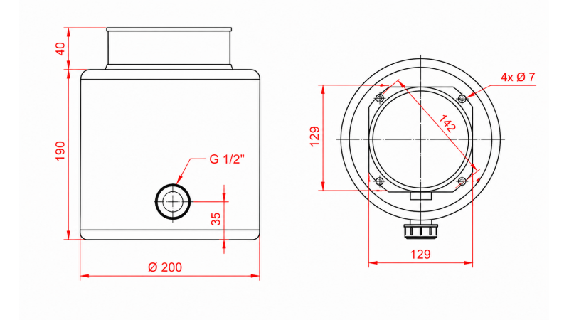 TANQUE DE METAL ROLL PP 6 LITROS HORIZONTAL-VERTICAL
