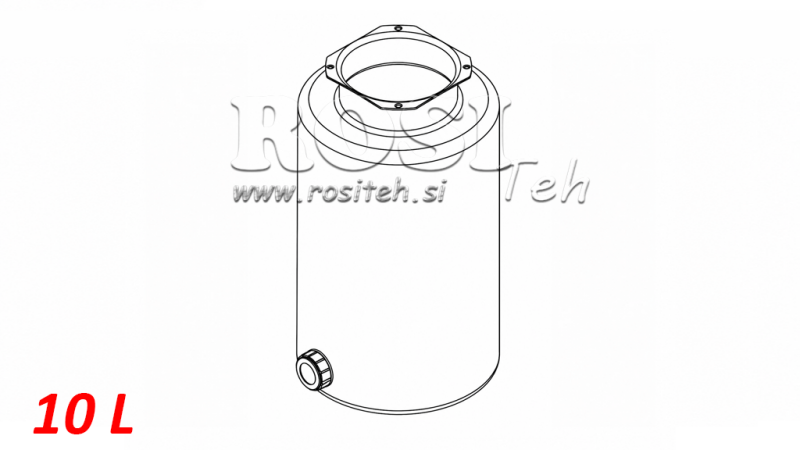 TANQUE DE METAL ROLL PP 10 LITROS HORIZONTAL-VERTICAL