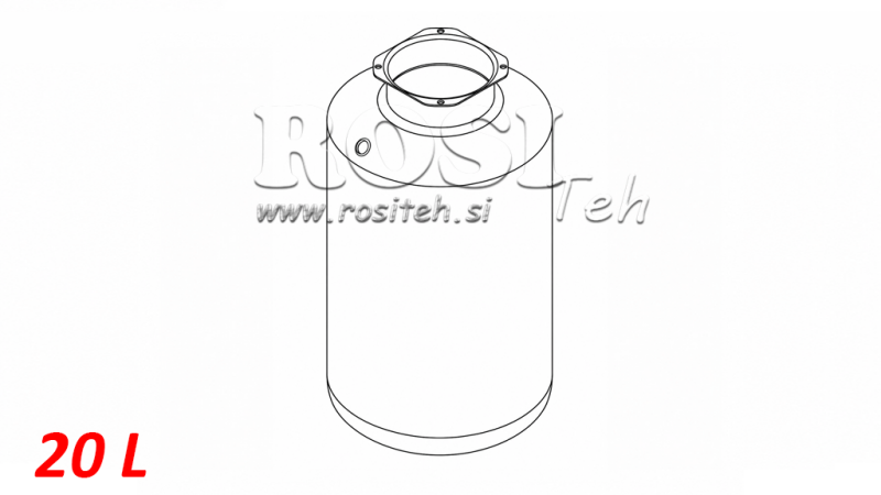 TANQUE DE METAL ROLL PP 20 LITROS HORIZONTAL-VERTICAL