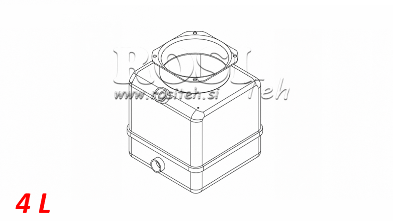 TANQUE DE PVC ROLL PP 4 LITROS HORIZONTAL-VERTICAL