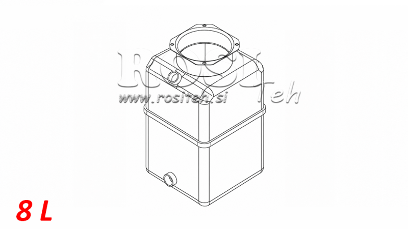 RESERVORIO DE ROLLO DE PVC PP 8 LITROS HORIZONTAL-VERICAL