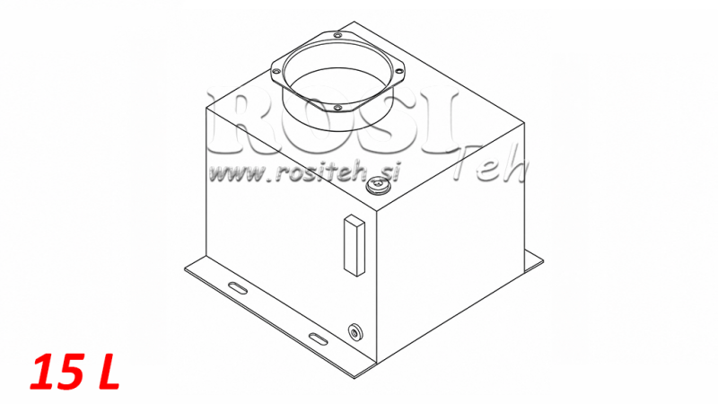 CAJA DE RESERVORIO METÁLICA PP 15 LITROS HORIZONTAL-VERICAL