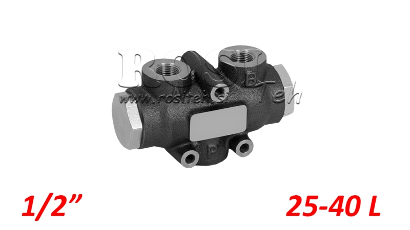 ХИДРАВЛИЧЕН РАСПРЕДЕЛИТЕЛЕН КЛАПАН ПОТОК V01005 25 - 40 ЛИТ - 1/2 - 250 БАР (МАКС.300 БАР) V-EQ25