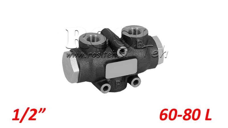 HYDRAULIK DISTRIBUTIONSVENTIL FLOW V01007 60 - 80 LIT - 1/2 - 250 BAR (MAX.300 BAR) V-EQ50