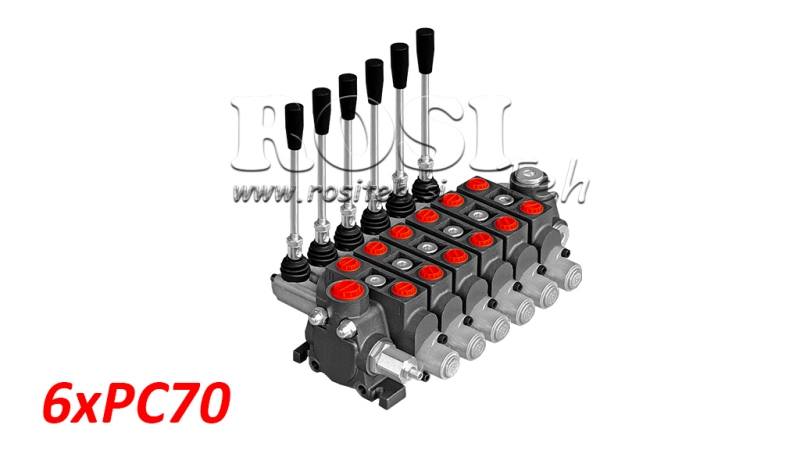 DISTRIBUTEUR HYDRAULIQUE MODULAIRE 6XPC70 - 70 L/MIN