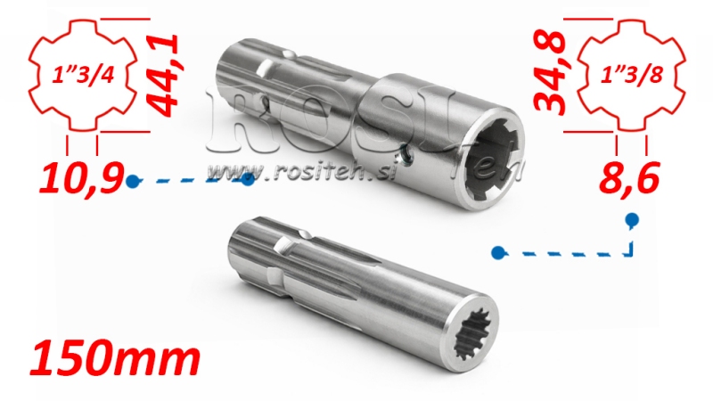 ADAPTADOR P.T.O. 1''3/4 para 1''3/8