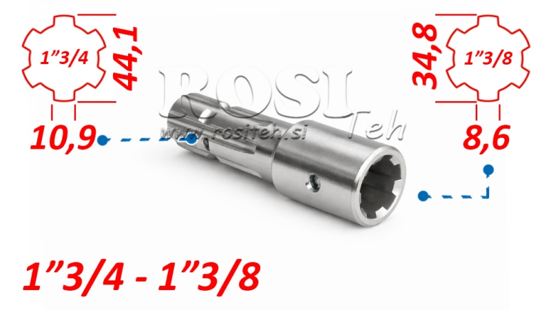 ADAPTADOR P.T.O. 1''3/4 para 1''3/8
