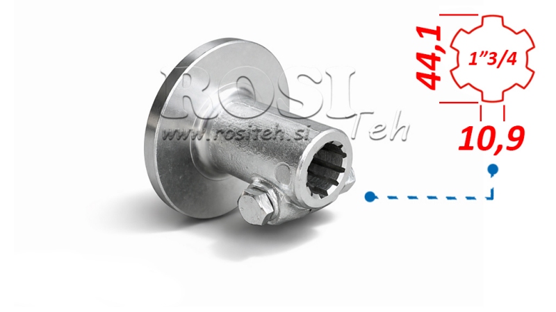 P.T.O. ADAPTER 1''3/4-FLANGE 150 mm ΜΕ PIN