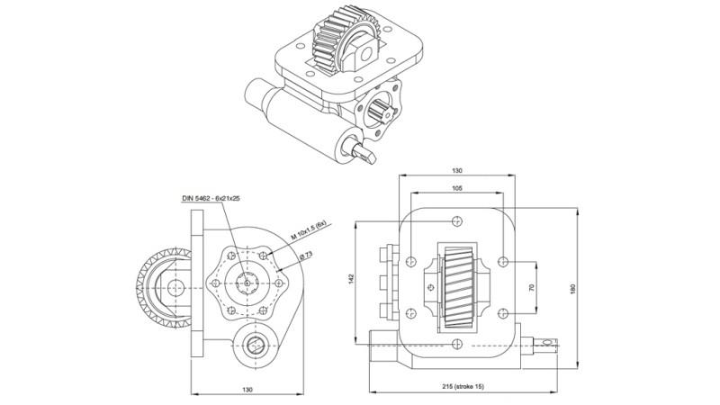 Dimensioner AV HYDRAULPUMP - ISUZU HINO MEKANIK