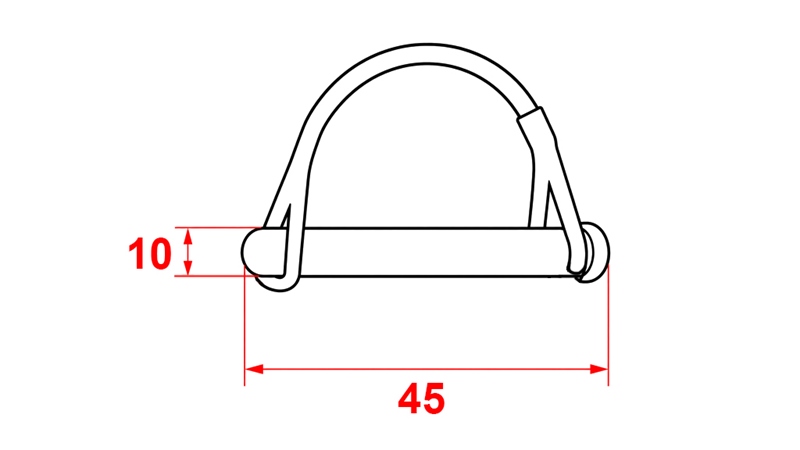 KAIŠTIS UŽSEGAMAS Φ 10/45 MM (5VNT)