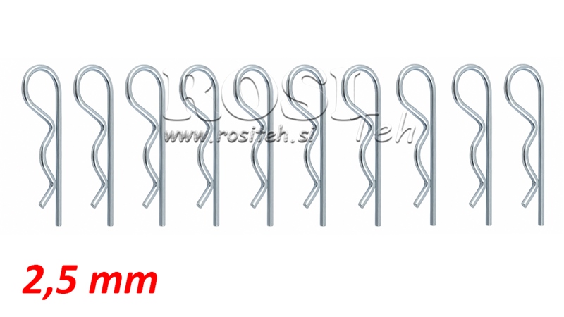 R FORMOS KAIŠČIŲ ASORTIMENTAS Φ 2.5 MM (10VNT)