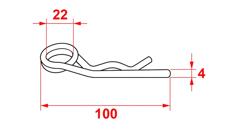 DVIGUBO VIJIMO R FORMOS KAIŠČIŲ ASORTIMENTAS Φ 4 MM (5VNT)