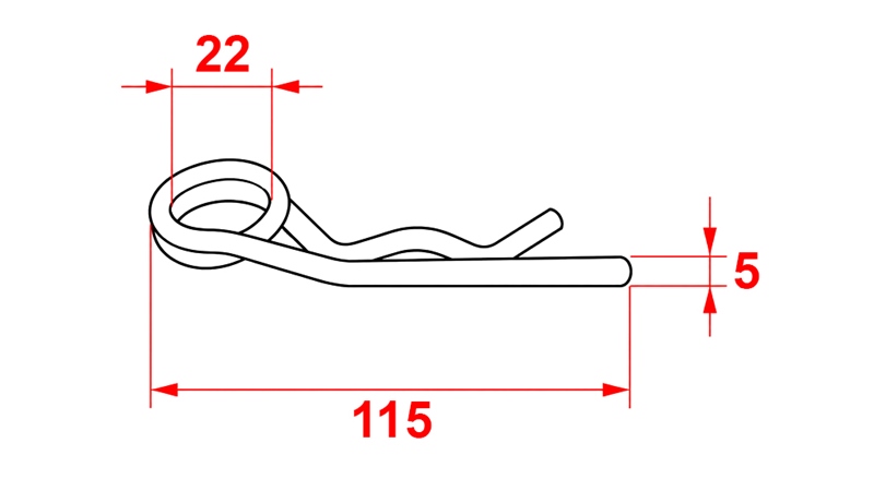 DVIGUBO VIJIMO R FORMOS KAIŠČIŲ ASORTIMENTAS Φ 5 MM (5VNT)