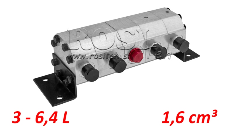 HYDRAULICZNY DZIELNIK PRZEPŁYWU ZĘBATKOWEGO 4/1 (3-6.4 LIT - MAX.240BAR) 1.6CC/SEG