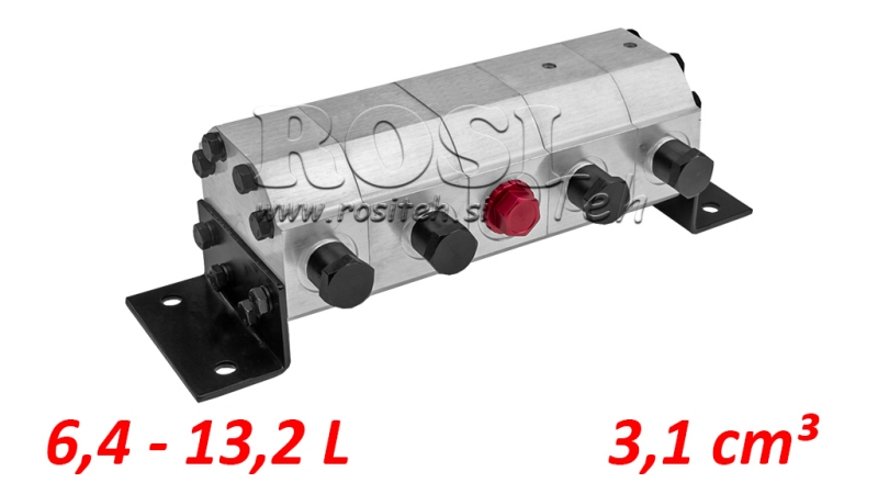 HYDRAULISK VÄXEL FLÖDESDELARE 4/1 (6.4-13.2LIT - MAX.240BAR) 3.1CC/SEG