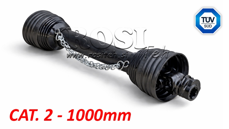 CE-SERTIFIOITU KARDANAKSELI PROFI LINE KAT.2 PITUUS 1000mm