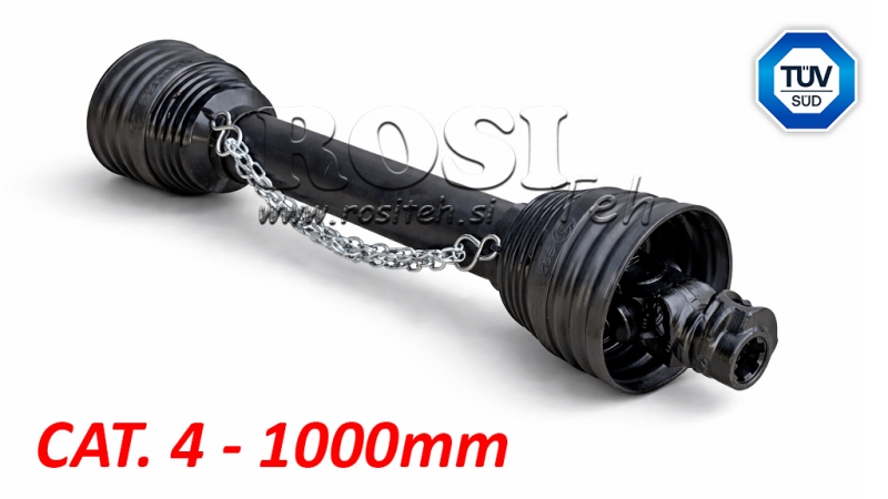 CE-SERTIFIOITU KARDANAKSELI PROFI LINE KAT.4 PITUUS 1000mm