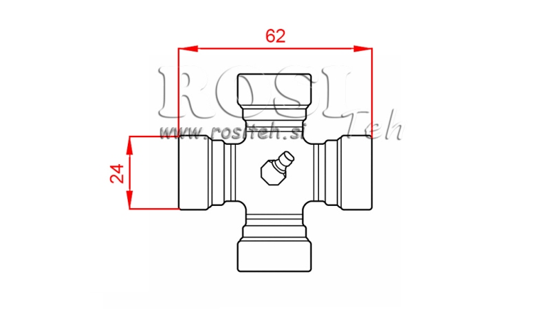 CROCERA F-24,00X62,00 PER ALBERO CARDANICO ECO 790mm 35-60HP STANDARD