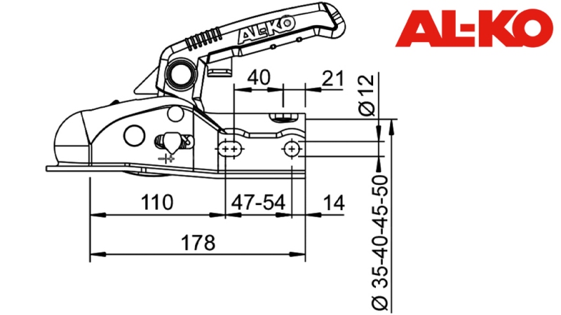 TRAUKIMO KABLYS AL-KO AK-270 AUTOMOBILIŲ PRIEKABAI APVALUS 2,700 KG FI35/40/45/50