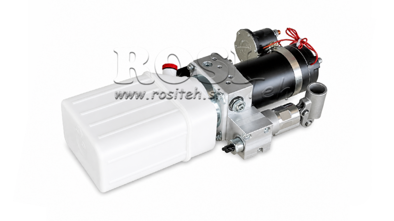MINI HIDRAVLIČNI AGREGAT 12V DC - 0,8kW = 0,5cc - 1,5 lit - enosmerni sklop (PVC) z ročno črpalko