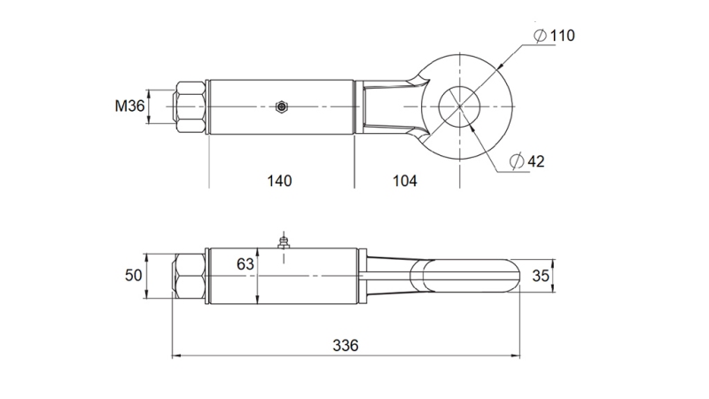 HACZYK OBROTOWY FI42 106kN (CERTYFIKAT E13)